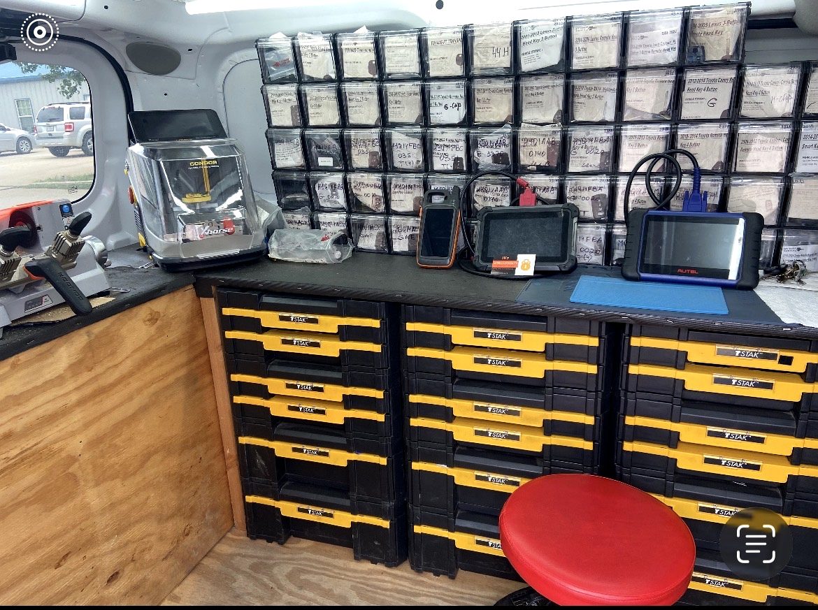 IK7 Locksmith branded service van serving Rowlett Texas